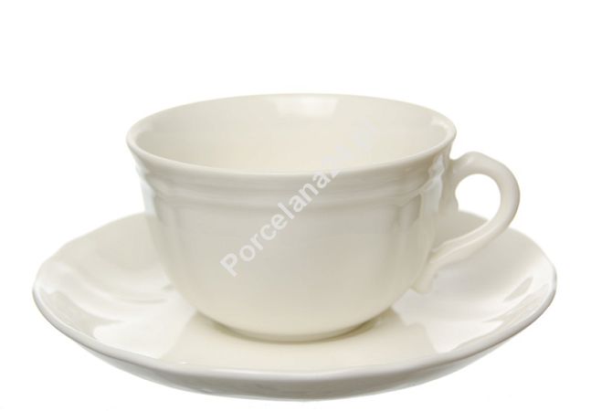Filiżanka ze spodkiem 0,22 L / 15 cm (do herbaty) - Castel FBC - ecru Filiżanka ze spodkiem 0,22 L / 15 cm (do herbaty) - Castel FBC - ecru