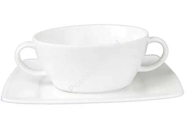 Bulionówka ze spodkiem 0,3 L / 17 cm Lubiana - Victoria biała (nr 2716, 2724) Bulionówka ze spodkiem 0,3 L / 17 cm Lubiana - Victoria biała (nr 2716, 2724)