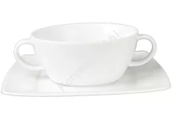 Bulionówka ze spodkiem 0,3 L / 17 cm Lubiana - Victoria biała (nr 2716, 2724)