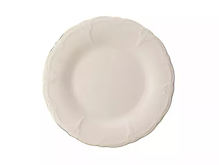 Talerz płytki 32 cm Bon Bistro - Retro Golden Rim ecru