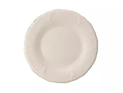 Talerz płytki 32 cm Bon Bistro - Retro Golden Rim ecru