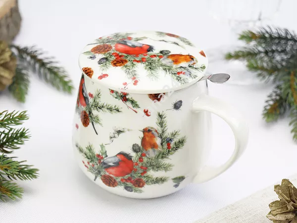 Kubek z zaparzaczem 0,43 l  Duo - Christmas Birds 1 15.CHBI1.K40 Kubek z zaparzaczem 0,43 l  Duo - Christmas Birds 1 15.CHBI1.K40