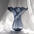 Wazon optyk 28 cm Krosno -  Falbanka Granat 44.WA-D064-0280G