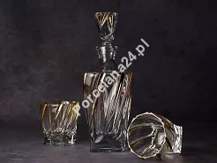 Kpl. szklanek do whisky 0,32 L (6szt) + karafka 0,80 L (1szt) Bohemia - PONTI TWIST 4SB.PONT.561982