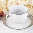 Filiżanka ze spodkiem 0,28 L / 15 cm Porcel - Argentatus Silver 10.SI.FS28