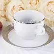 Filiżanka ze spodkiem 0,28 L / 15 cm Porcel - Argentatus Silver 10.SI.FS28