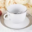 Filiżanka ze spodkiem 0,28 L / 15 cm Porcel - Argentatus Silver 10.SI.FS28