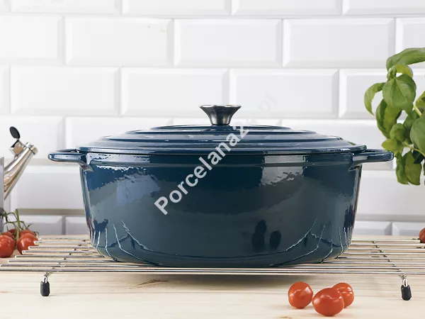 Garnek owalny żeliwny / brytfanna 36 cm Nois - Tierra Morski 17.830621 Garnek owalny żeliwny / brytfanna 36 cm Nois - Tierra Morski 17.830621