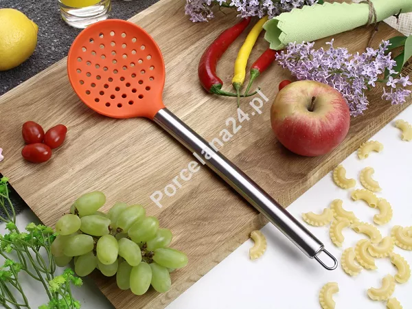 Łyżka cedzakowa 33 cm PINTINOX - Silicone Orange 23.OS.7200.0258 Łyżka cedzakowa 33 cm PINTINOX - Silicone Orange 23.OS.7200.0258