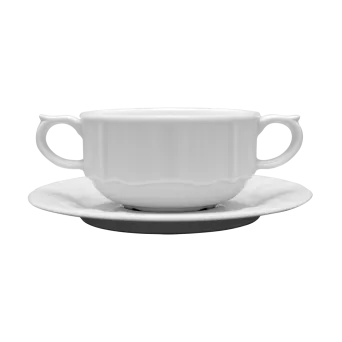 Bulionówka ze spodkiem 0.32l /17cm Lubiana - Maria biała HOTEL (3517, 3516)
