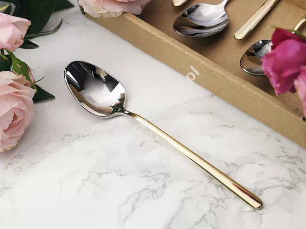 Komplet 6 łyżeczek do kawy / herbaty 13,5 cm Hisar - Bahama Gold GIFT BOX Komplet 6 łyżeczek do kawy / herbaty 13,5 cm Hisar - Bahama Gold GIFT BOX