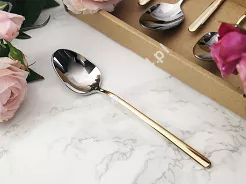 Komplet 6 łyżeczek do kawy / herbaty 13,5 cm Hisar - Bahama Gold GIFT BOX