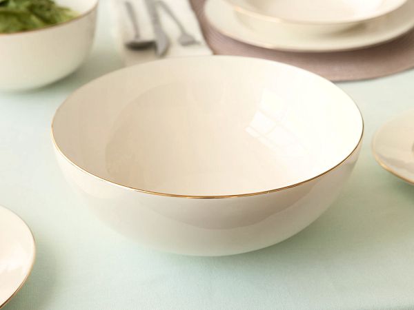 Salaterka 25 cm Karolina - MariaPaula Ecru Złota Linia 23011 (Klasyka / Nova) Salaterka 25 cm Karolina - MariaPaula Ecru Złota Linia 23011 (Klasyka / Nova)