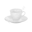 Komplet filiżanek ze spodkiem 0,25 L / 15,7 cm (12el) Ćmielów - Sofia 3607 Platyna