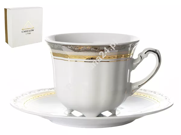 Filiżanka ze spodkiem 0,23 L / 14,5 cm (do kawy) Ćmielów - Bolero E551 GIFT BOX Filiżanka ze spodkiem 0,23 L / 14,5 cm (do kawy) Ćmielów - Bolero E551 GIFT BOX
