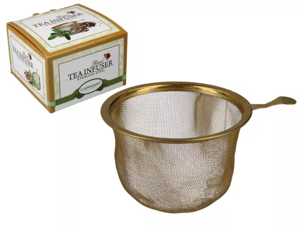 Zaparzacz do herbaty z uchwytem 8 cm Carmani - Złoty 33.888-0060 Zaparzacz do herbaty z uchwytem 8 cm Carmani - Złoty 33.888-0060