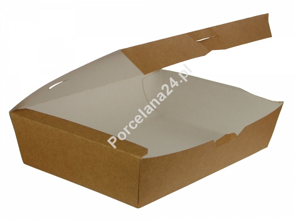Food Box 20 x 14 x 5 cm - Opakowanie 10 szt.- Eco papier biały/kraft E.FB14-10 Food Box 20 x 14 x 5 cm - Opakowanie 10 szt.- Eco papier biały/kraft E.FB14-10