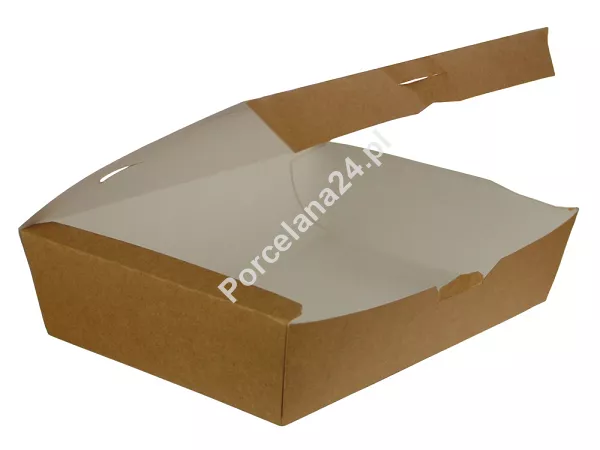 Food Box 20 x 14 x 5 cm - Opakowanie 10 szt.- Eco papier biały/kraft E.FB14-10 Food Box 20 x 14 x 5 cm - Opakowanie 10 szt.- Eco papier biały/kraft E.FB14-10