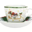 Komplet 2 filiżanek ze spodkiem 0,25 L / 14 cm (4 el.) Bogucice - Cicha Noc 986
