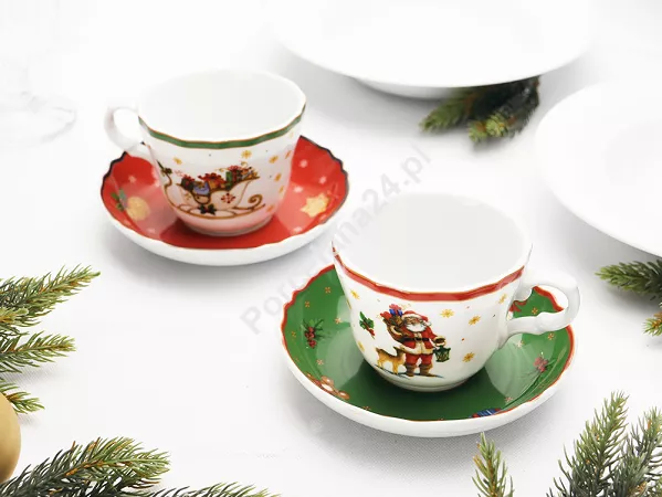 Komplet 2 filiżanek ze spodkiem 0,25 L / 14 cm (4 el.) Bogucice - Cicha Noc 986 Komplet 2 filiżanek ze spodkiem 0,25 L / 14 cm (4 el.) Bogucice - Cicha Noc 986