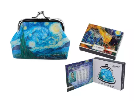 Portfel 9 x 7,5 cm Carmani - Vincent van Gogh - Gwiaździsta Noc 33.021-3710