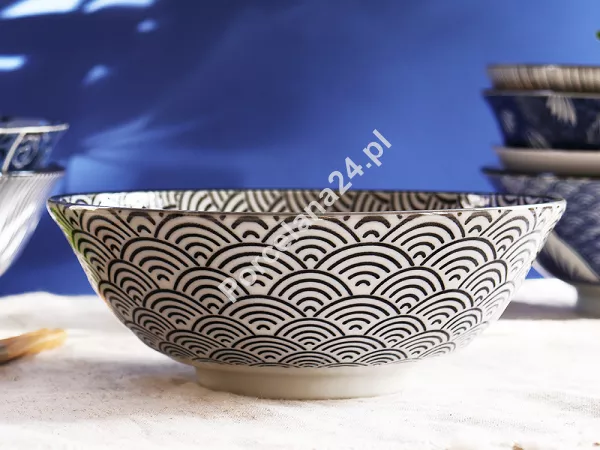 Miska do ramenu 21 cm/1 L Tokyo Design Studio - Nippon Black Waves 8114 Miska do ramenu 21 cm/1 L Tokyo Design Studio - Nippon Black Waves 8114