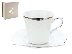 Filiżanka ze spodkiem 0,23 L / 15,5 cm (do kawy) Ćmielów - Lwów E374 GIFT BOX