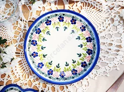 Talerz deserowy 17 cm Bolesławiec - Mariańska Koronka