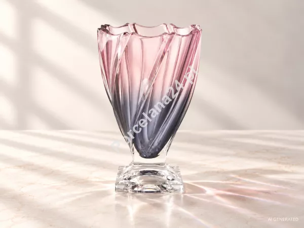 Wazon 33 cm Bohemia - PONTI SMOKE PINK 4SB.PONSP.994914 Wazon 33 cm Bohemia - PONTI SMOKE PINK 4SB.PONSP.994914