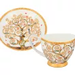 Filiżanka ze spodkiem 0,1 l Carmani -  Gustav Klimt Drzewo Życia, białe tło 33.532-0354