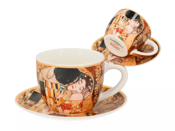 Filiżanka ze spodkiem 0,8 L Carmani -  Gustav Klimt Pocałunek 33.532-8301 Filiżanka ze spodkiem 0,8 L Carmani -  Gustav Klimt Pocałunek 33.532-8301