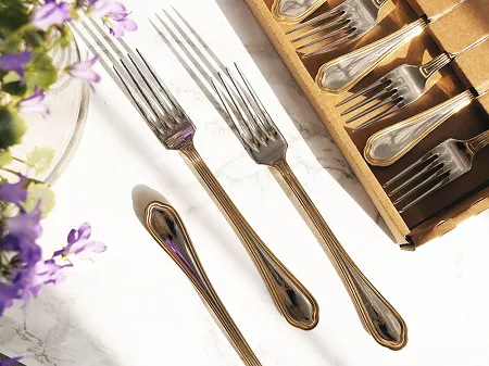 Komplet 6 widelczyków do ciasta 16,6 cm Hisar - Florence Gold