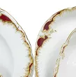 Komplet talerzy na 6 osób (18el) Ćmielów - Rococo 0040 PURPURA