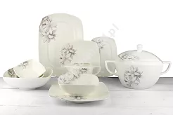 Serwis obiadowy na 12 osób (43el) Waza - Hiruni WA-143 MAGNOLIA Ecru