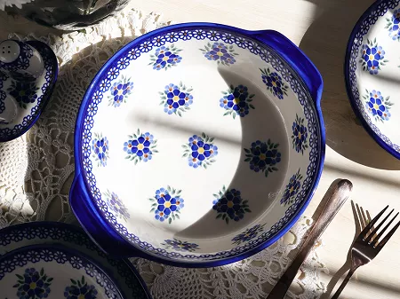 Naczynie do zapiekania 28 cm okrągłe Bolesławiec - Altmańska Polana gat. I