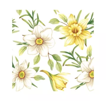 Serwetki 33 x 33 cm (20szt) Polmak - Daisy żonkile 55.SD-WI-007601