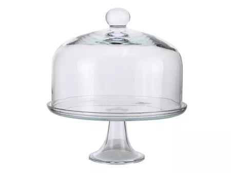 Patera na nodze 31,5 cm z kloszem Edwanex - 44.PAT.09-004/1