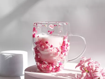 Szklanka termiczna z podwójną ścianką 0,3 L Ecarla - Aura Pink 20.SZK149