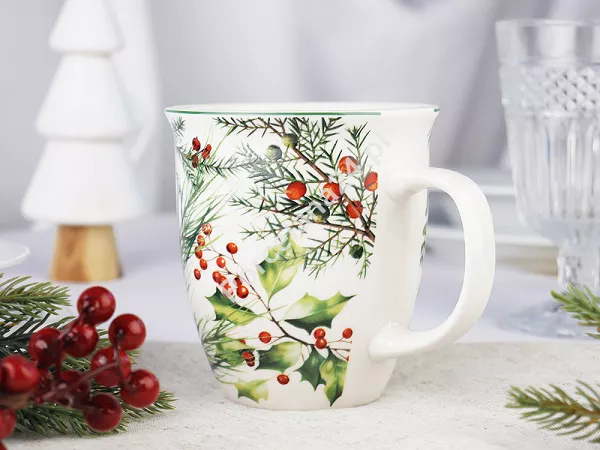 Kubek 0,65 l  Duo - Christmas Leaves 15.CHLE.K65 Kubek 0,65 l  Duo - Christmas Leaves 15.CHLE.K65