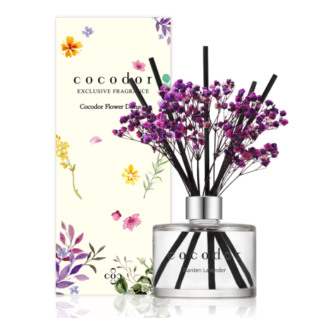 Dyfuzor zapachowy z patyczkami i prawdziwymi kwiatami 200 ml Cocodor - Garden Lavender 30403 Dyfuzor zapachowy z patyczkami i prawdziwymi kwiatami 200 ml Cocodor - Garden Lavender 30403