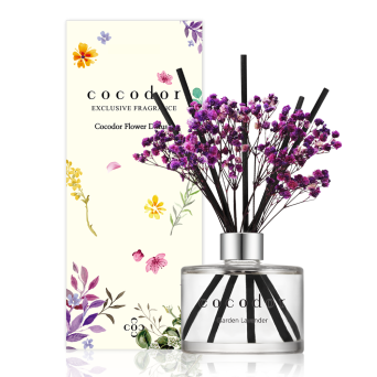 Dyfuzor zapachowy z patyczkami i prawdziwymi kwiatami 200 ml Cocodor - Garden Lavender 30403