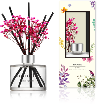 Dyfuzor zapachowy z patyczkami i prawdziwymi kwiatami 200 ml Cocodor - Rose Perfume 30402