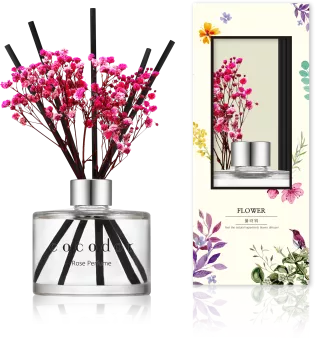 Dyfuzor zapachowy z patyczkami i prawdziwymi kwiatami 200 ml Cocodor - Rose Perfume 30402