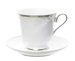 Filiżanka ze spodkiem do kawy 0,25 L / 14,5 cm Ćmielów - Astra B601 MARZENIE PLATYNOWE