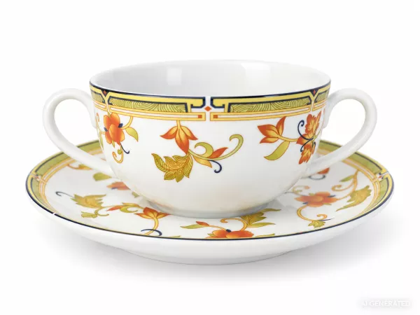 Bulionówka ze spodkiem 0,3 L / 15 cm  Bogucice - Jesień / Autumn 156 Bulionówka ze spodkiem 0,3 L / 15 cm  Bogucice - Jesień / Autumn 156