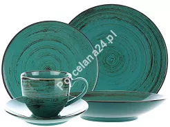 Serwis obiadowo - kawowy na 6 osób (30 el) Bogucice - Alumina Nostalgia Emerald 992