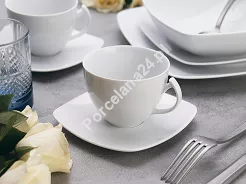 Serwis obiadowo - kawowy na 6 osób (30 el) Chodzież - Akcent C000 BIAŁY (TG18)