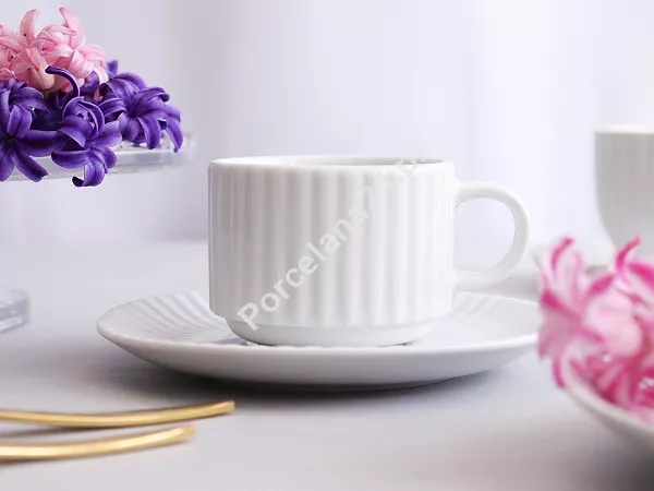 Filiżanka sztaplowana ze spodkiem 0,22 L / 16 cm Lubiana - Daisy Filiżanka sztaplowana ze spodkiem 0,22 L / 16 cm Lubiana - Daisy
