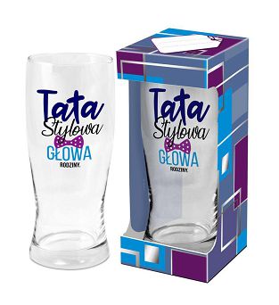 Szklanka do piwa 500 ml BGtech - Tata Stylowa głowa rodziny 30.DO.179