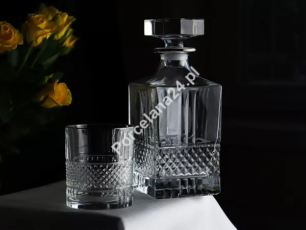 Kpl. szklanek do whisky 0,34 L (6szt) + karafka 0,85 L (1szt) Bohemia Prestige - Elegante Platin 802862 Kpl. szklanek do whisky 0,34 L (6szt) + karafka 0,85 L (1szt) Bohemia Prestige - Elegante Platin 802862